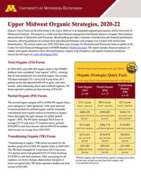 report cover for upper midwest organic strategies 2020-22