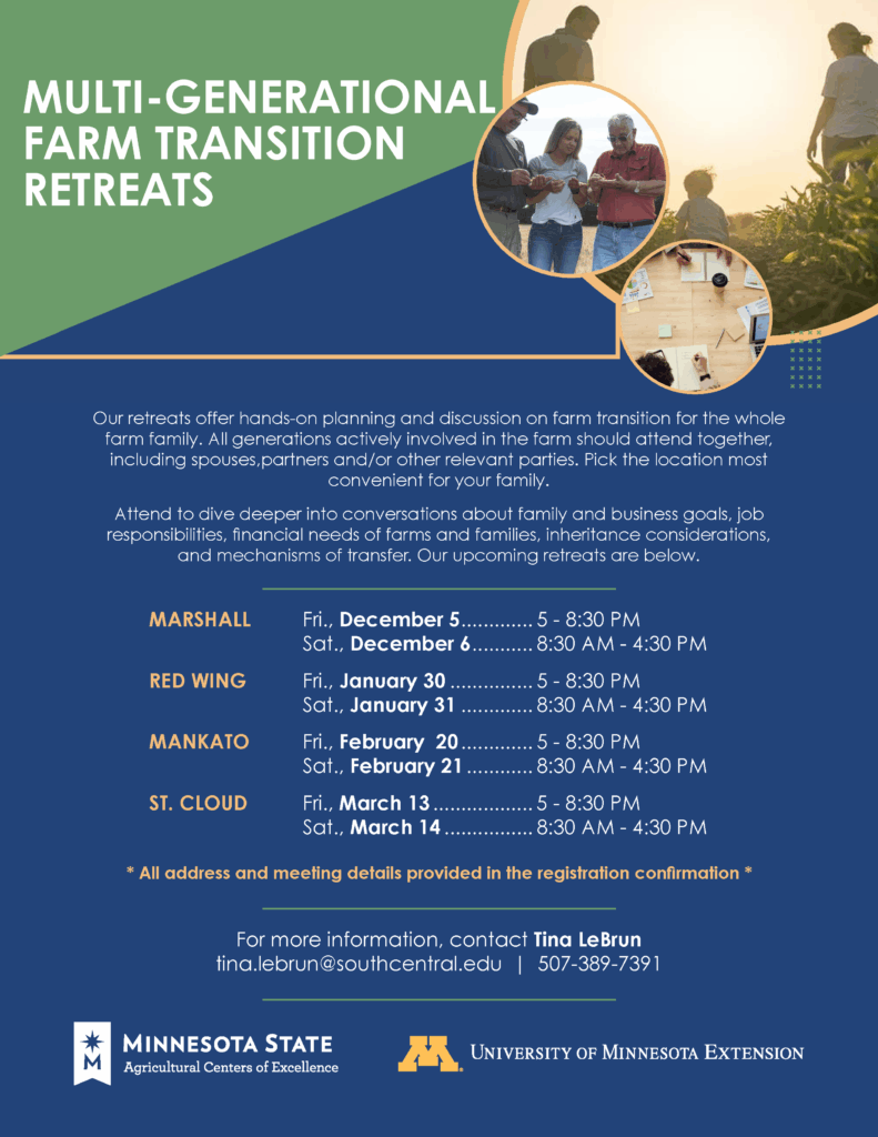 Multi-Generational Farm Transition Retreats 2025-2026